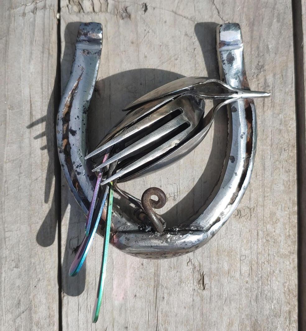 Silverware & horse shoe bird Silverware & horse shoe bird